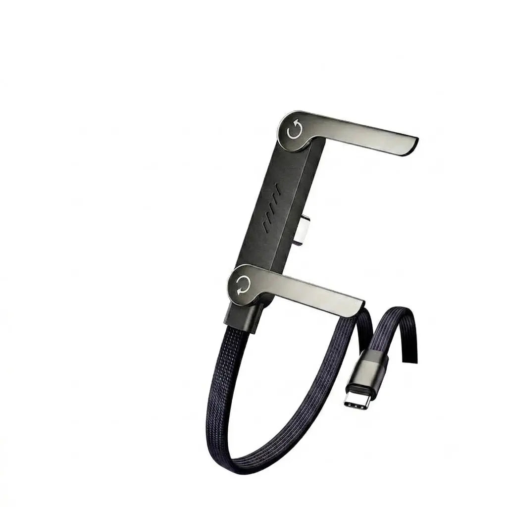 FlexCharge™ 240W USB-C Charging Cable with Hidden Kickstand - Portable Magnetic Wireless Charger